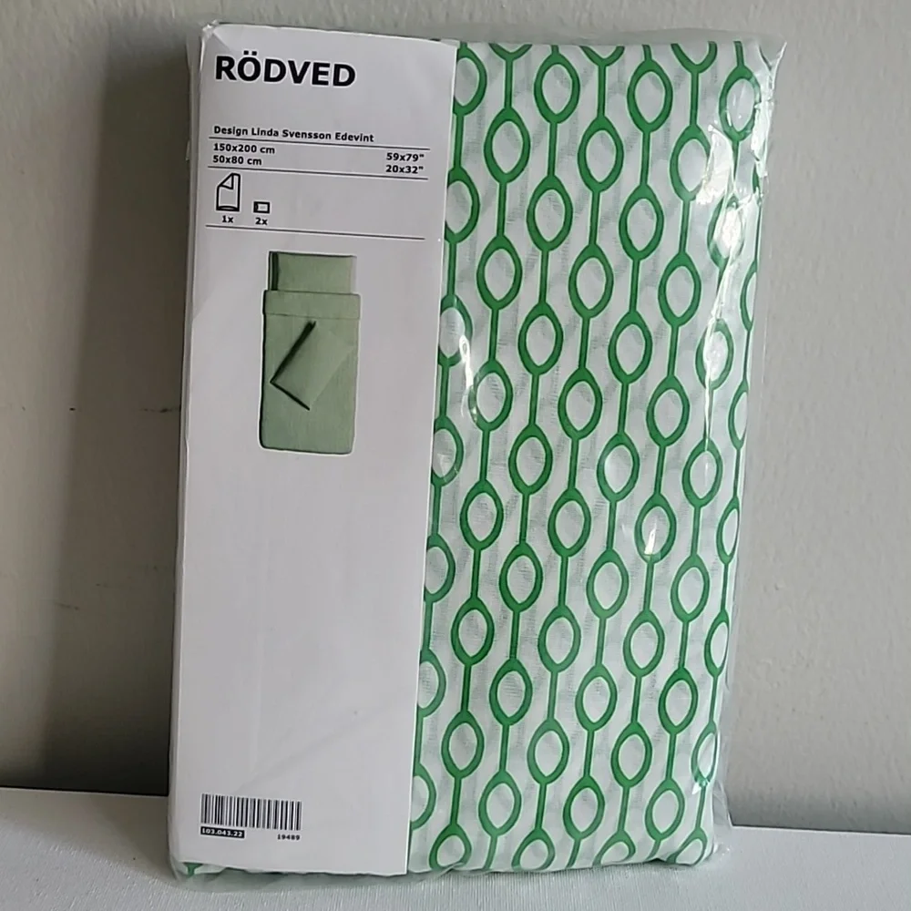 Ikea Rodved twin duvet cover with 2 pillowcases New